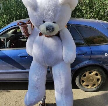 большой плюшевый мишка цена: Мишка 160см. Бесплатная доставка! 🧸60 см 1000 сом (Бесплатная — 1