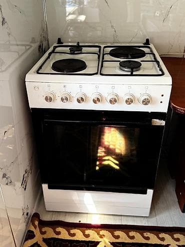 baking oven: Комбинированная плита, Б/у, Напольная, Механическая, Полная оплата — 2