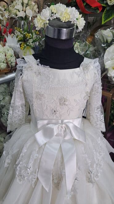 Комплекты одежды: Детское платье, цвет - Бежевый, Новый — 3