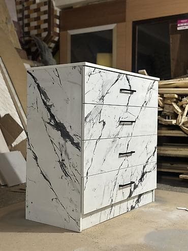 Кийим үчүн комод, Күзгүсүз, ЛДСП, түсү - Ак — 2