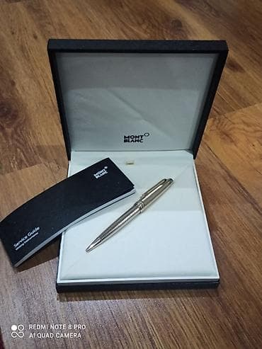 Оригинальная ручка от montblanc с золотым напылением все