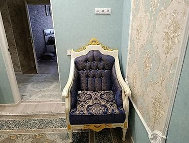 Диваны: Комплект мягкой мебели, Б/у, цвет - Синий — 5