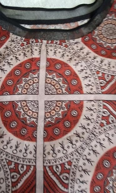 бренд микс: Блуза с этническим принтом - Свободный прямой крой, рукав “летучая — 5