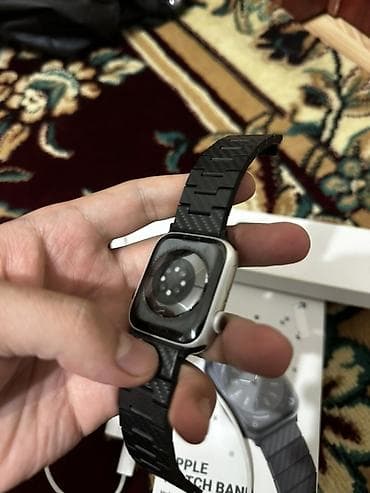 часы эпл: Apple Watch 9 (45mm) с комплектом аксессуаров; Ремешок карбоновый брал — 3