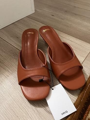 туфли mango: Сабо, 38, Mango, Новый, цвет - Коричневый, Самовывоз, Платная доставка — 4