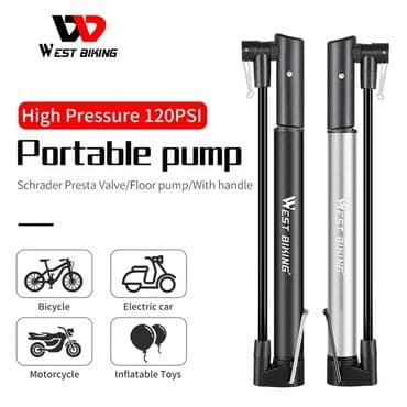 Велосипеды: Велосипедный насос West BIKING с креплением ✨ Алюминиевый корпус — 6