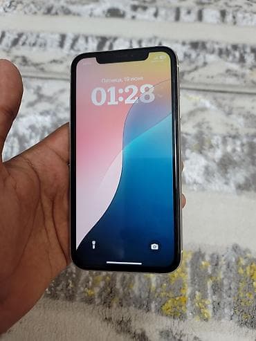 5 1: IPhone 11, Б/у, 64 ГБ, Белый, Чехол, Кабель, 100 % — 2