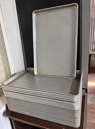 лаваш ош: Перфорированные и гладкие алюминиевые противни для выпечки/ Пекарские — 1