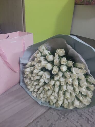 Гирлянды: Букет из 101 белых роз 0 сом — 3