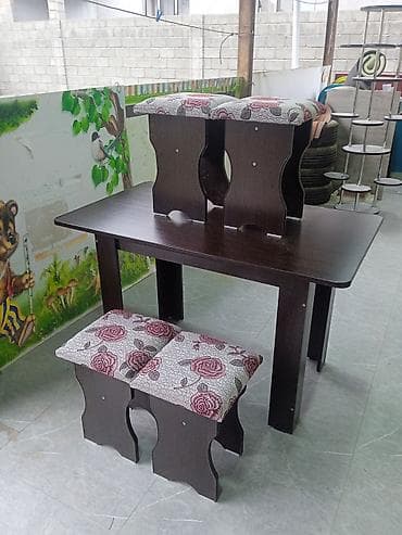 Окна и комплектующие: Кухонный стол и стул, Новый, цвет - Коричневый — 3