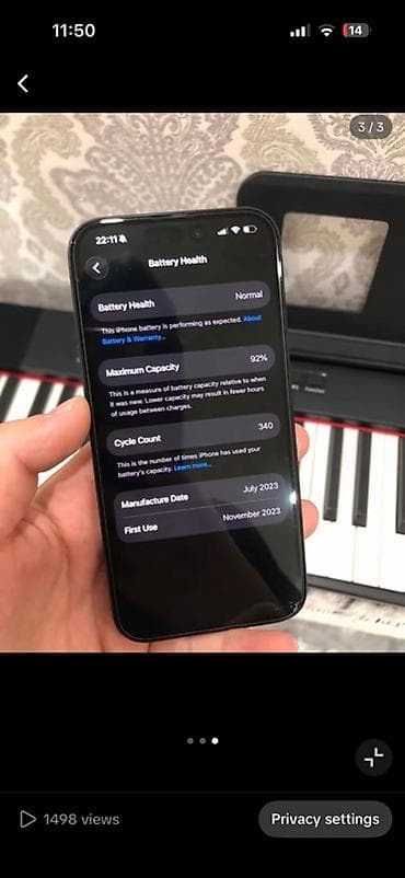 iphone 5g: IPhone 15 Pro, Б/у, 1 ТБ, Blue Titanium, 92 % — 2