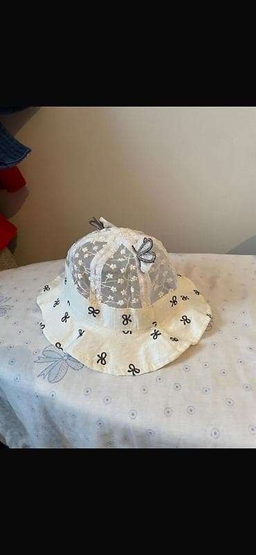 шапка для детей: Шляпа, Панама, Лето, Хлопок, С бантом — 2