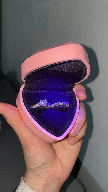 кыргызстан футболка: Серебряный комплект колец S925 - Материал: серебро 925 пробы (клеймо — 3