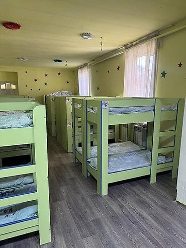 лаго: Двухъярусная детская кровать, ЛДСП, цвет - Зеленый — 6