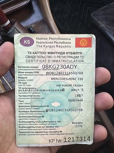 продажа гелендвагена: Mercedes-Benz W124: 1987 г., 2.3 л, Ручные, Бензин, Седан — 5