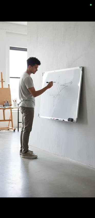 канцелярские товары оптом от производителя: Настенная доска маркерная магнитная см. Учебная школьная и офисная — 1