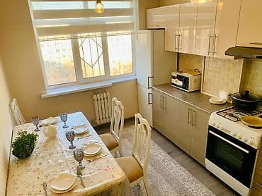 квартира город кант: 2 комнаты, Люкс, элитка, Филармония, Душевая кабина, Постельное белье, Кондиционер — 4