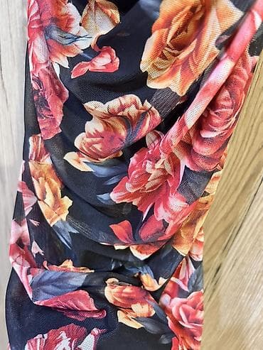 голова с волосами: Вечернее платье, Длинная модель, Трикотаж, Без рукавов — 3