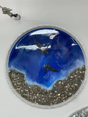 Авторские настенные часы и декоративные панно из эпоксидной смолы. -