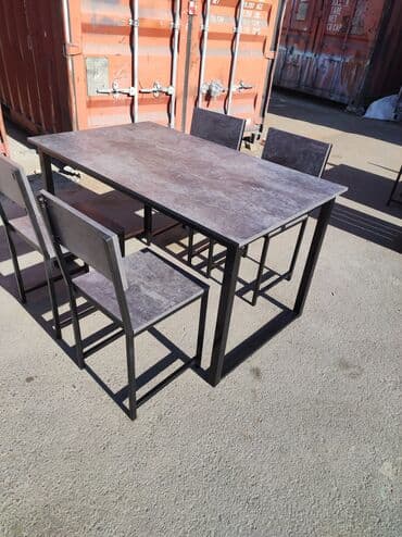 кухонные столы и стуля: Кухонный стол с стульями Размеры разные в наличии и на заказ изготовим — 17