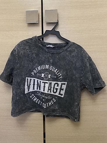 Топ, Хлопок, Укороченная модель, Б/у, M