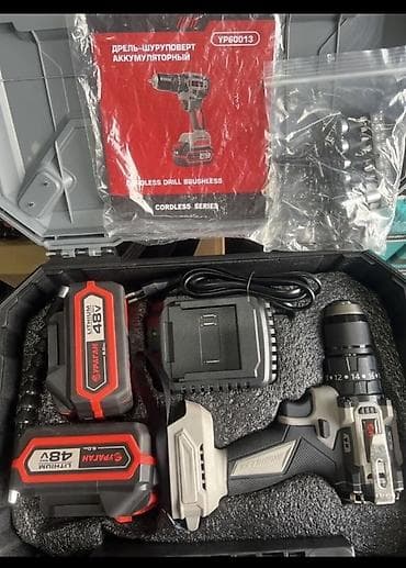 Генераторлор: Аккумуляторная дрель-шуруповерт Ураган YP60013 (brushless) — 2