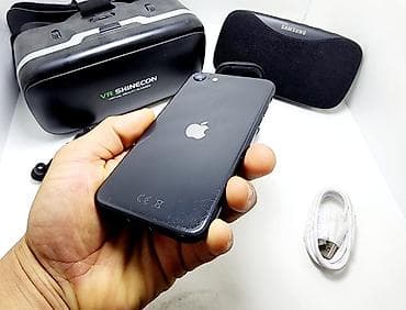 iphone kg: IPhone SE, Б/у, 64 ГБ, Черный, Кабель, 100 % — 10