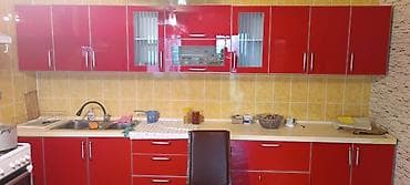 Кухонный гарнитур, Б/у, цвет - Красный, Самовывоз