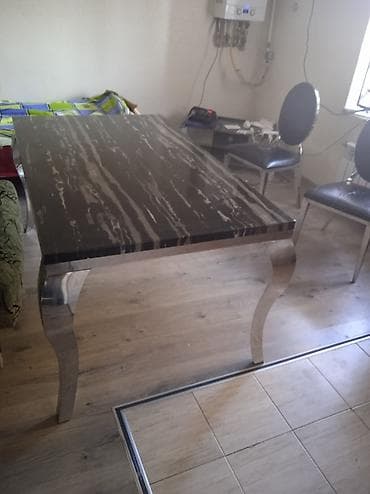 купить стол с нержавейки: Кухонный стол и стул, Б/у, Самовывоз, цвет - Черный — 2