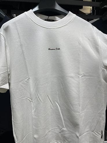 Эркектер кийими: Эркектердин футболкасы, M, L, XL, Massimo Dutti, Жаңы, түсү - Ак — 2