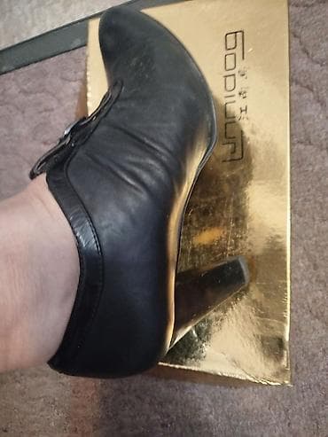 Ботинки и ботильоны: Женские ботильоны на каблуке, чистая кожа снаружи и внутри, фирма — 2