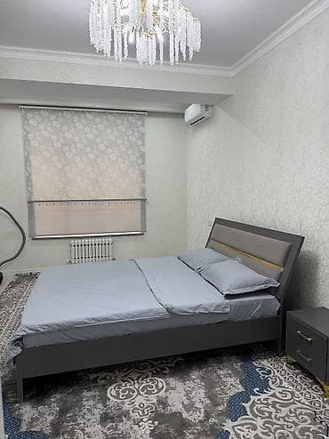 сутка комната: 2 бөлмө, Люкс, ​​элита, 5-мкр, Душ кабинасы, Жаздык, жууркан-төшөк каптары, Кондиционер — 1