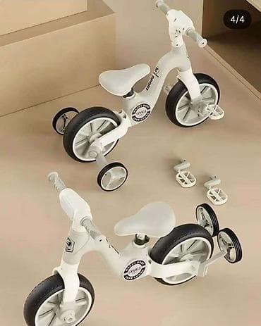 Детский трансформируемый велосипед 3-в-1 (беговел/двухколёсный/с