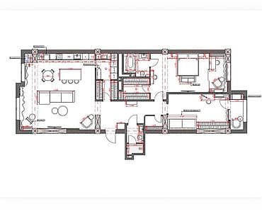 8: 3 комнаты, 137 м², 8 этаж, ПСО (под самоотделку) — 4