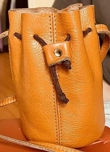 hoco y1: Миниатюрный мешочек‑сумка из натуральной кожи. - Материал: мягкая — 1