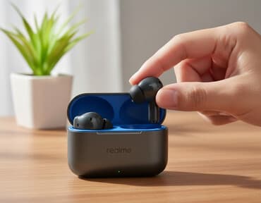 резинки для наушников: Вакуумные, Realme, Новый, Беспроводные (Bluetooth), Классические — 1