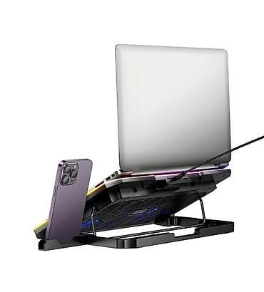 mobile holder: Охлаждающая подставка для ноутбука HOCO с RGB‑подсветкой - — 2