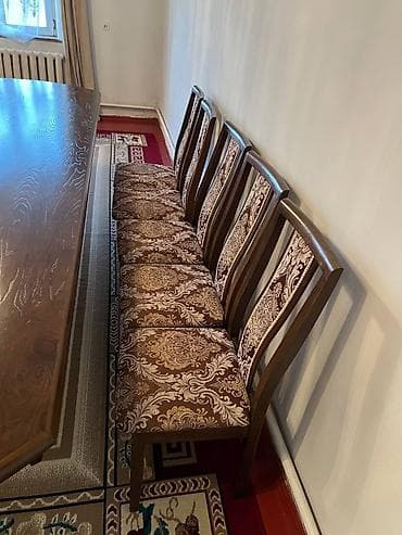 Шкафтар: Конок бөлмөсү үчүн үстөл жана отургуч, түсү - Күрөң — 5