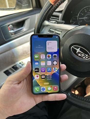 Уюлдук телефондор жана аксессуарлар: IPhone X, Колдонулган, 64 ГБ, Space Gray, Коргоочу айнек, 100 % — 3