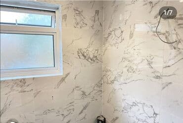 парова швабра: Укладка плитки в ванной, Гидроизоляционные работы, Подготовка стен для укладки | Мраморная плитка, Зеркальная плитка, Керамогранитая плитка | Раскладка в разбежку, Горизонтальная укладка, Диагональная укладка Больше 6 лет опыта — 7