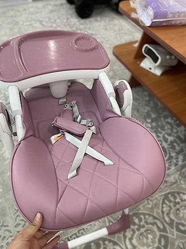 кухонный стоо: Детский стульчик для кормления Skillmax, розовый - Комфортное мягкое — 2