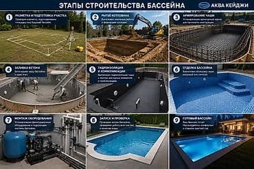 каркасный басейн: Строительство бетонных бассейнов «под ключ» - Полный цикл работ от — 1