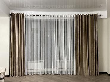 Комплект штор для гостиной/спальни: - Портьеры из плотной ткани