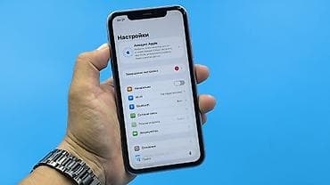 surface studio: IPhone 11, Б/у, 128 ГБ, Синий, Защитное стекло, Чехол, 75 % — 8