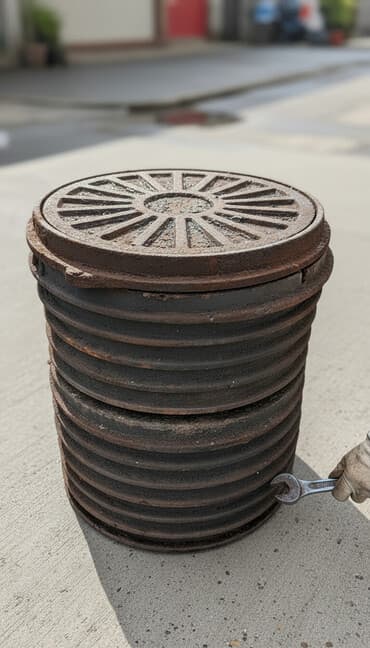 Колодезные кольца из чугуна. Подходят для строительства колодцев