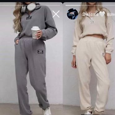 спортивные костюмы: Женские костюмы S,M,L,XXL(2 варианта)спортивные 1) Бежевый костюм из — 6