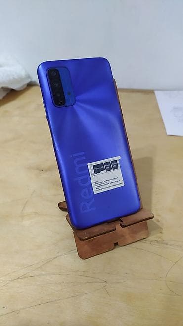 poco 4: Redmi, Redmi 9T, Б/у, 64 ГБ, цвет - Синий, 2 SIM — 3