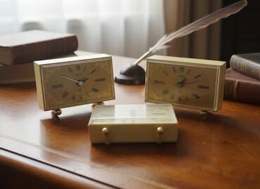 советская тумба под телевизор: Продаю советские часы «Слава» с китайским механизмом. Настольные — 1