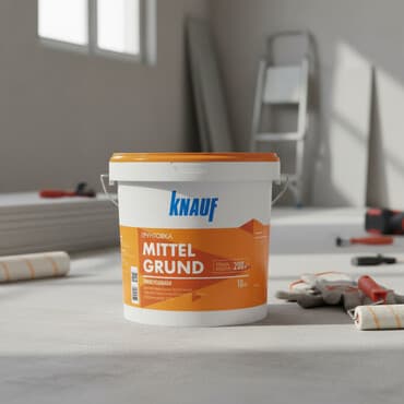 диплом корочка: Универсальная грунтовка Knauf Mittel Grund в ведре 10 кг. Подходит для — 1