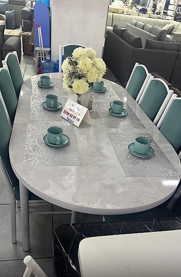 круглый обеденный стол: Стол для зала, Не раскладной, Овальная — 2